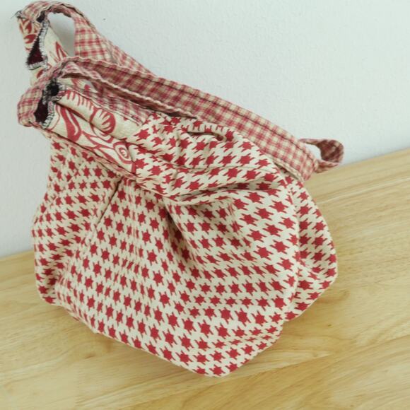 Handmade Fabric Handbag Satchel Pouch Cottagecore Renaissance Faire Prairie - Picture 7 of 11